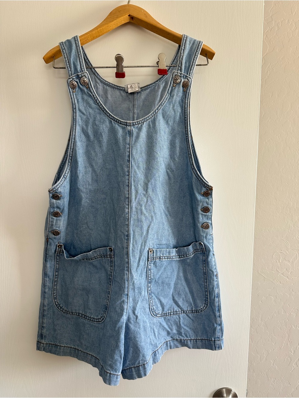 Vintage Moda International Denim Shortalls Romper Overalls USA Made XS